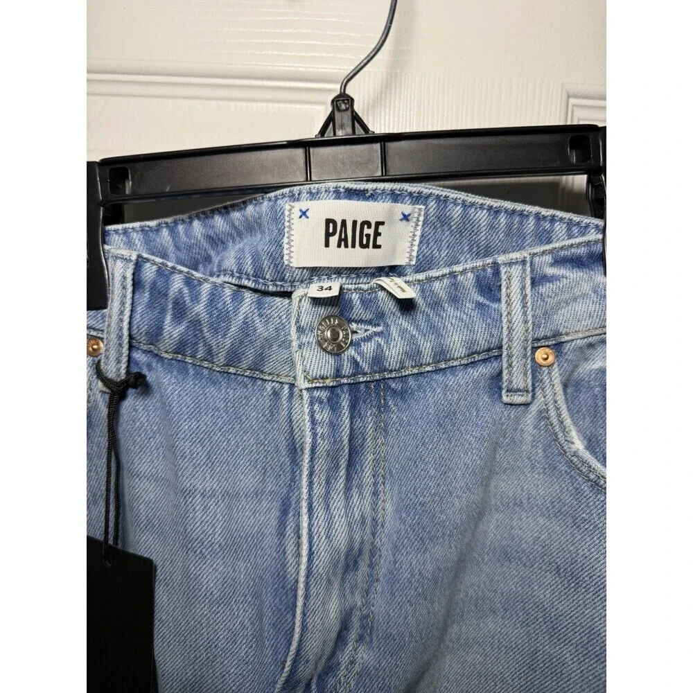 PAIGE Mader Denim Mini Skirt Size 34 Plus Size Distressed Raw Hem NWT